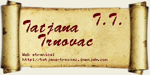 Tatjana Trnovac vizit kartica